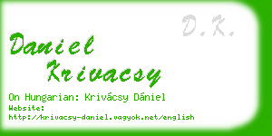daniel krivacsy business card