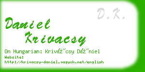 daniel krivacsy business card